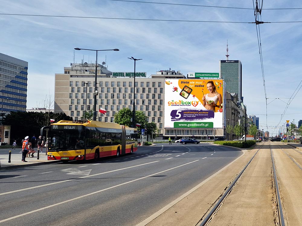 banner na budynku