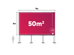Konstrukcja reklamowa 9 × 6 m (nogi 220 cm) 50 m²